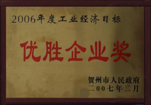 2006年 2006年賀州市工業(yè)經(jīng)濟目標優(yōu)勝企業(yè)